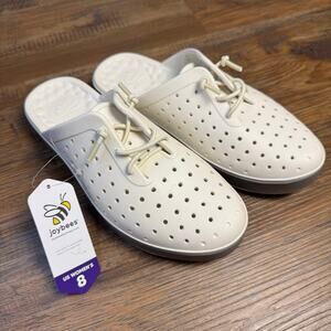 Joybees Weekend Mule Modern Women's Sz 8 Slip-On comfort Shoes Bone Pewter